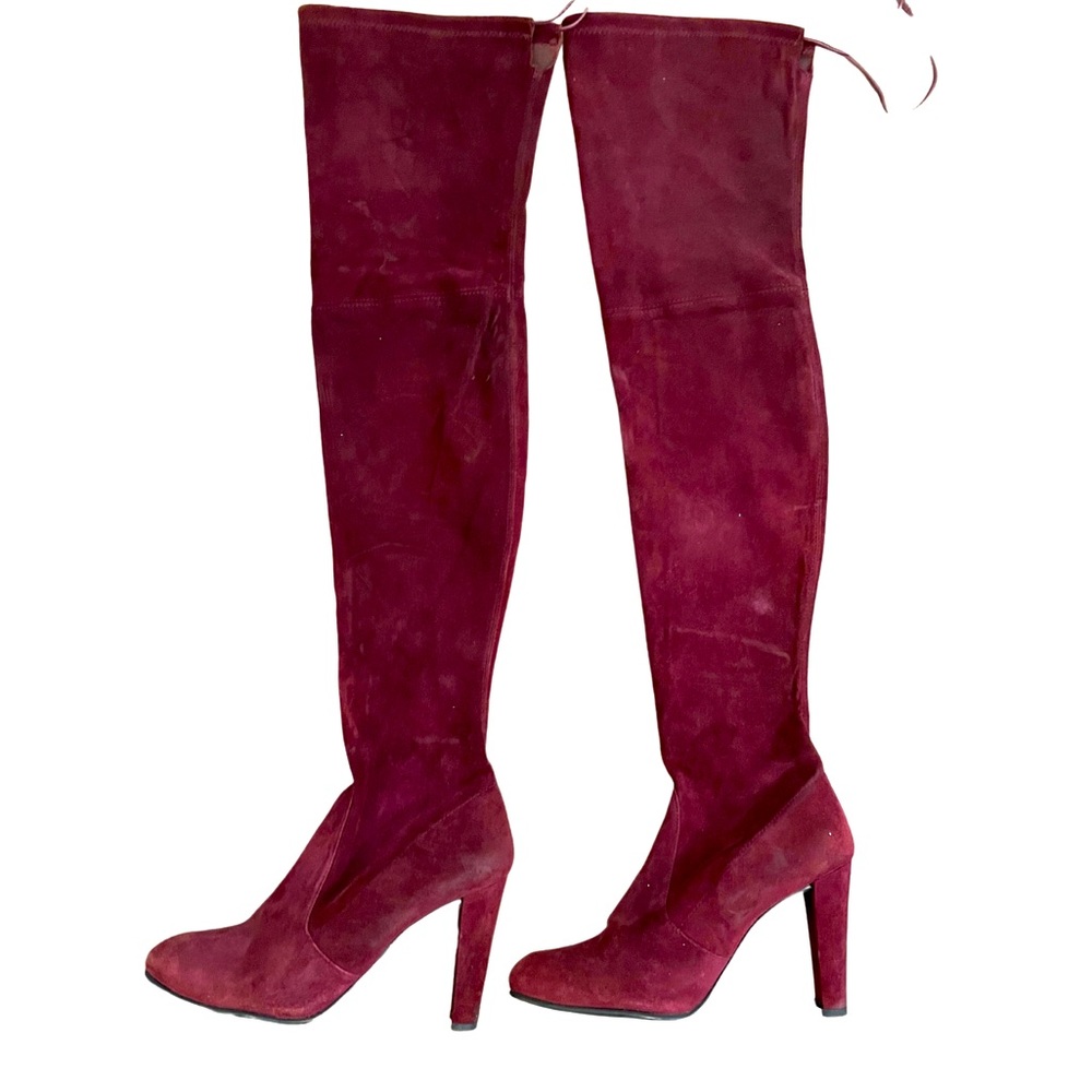 Stuart Weitzman Thighland Cabernet Suede Over The Knee Boot